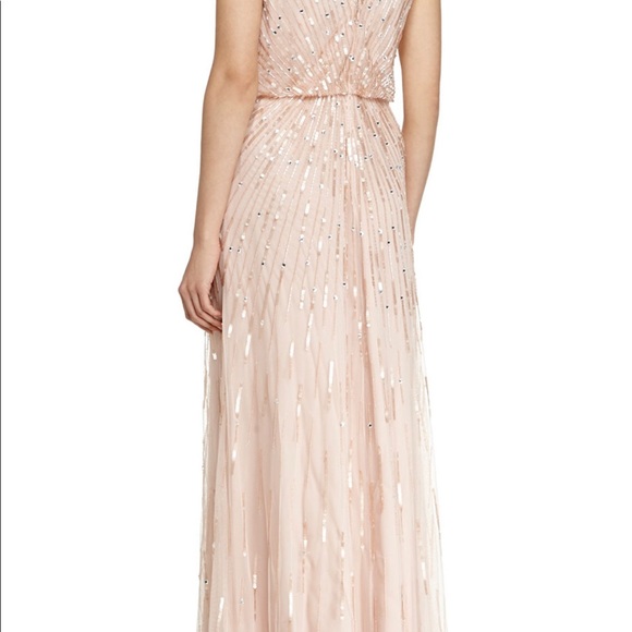 Aidan Mattix champagne sequin dress - Picture 2 of 10